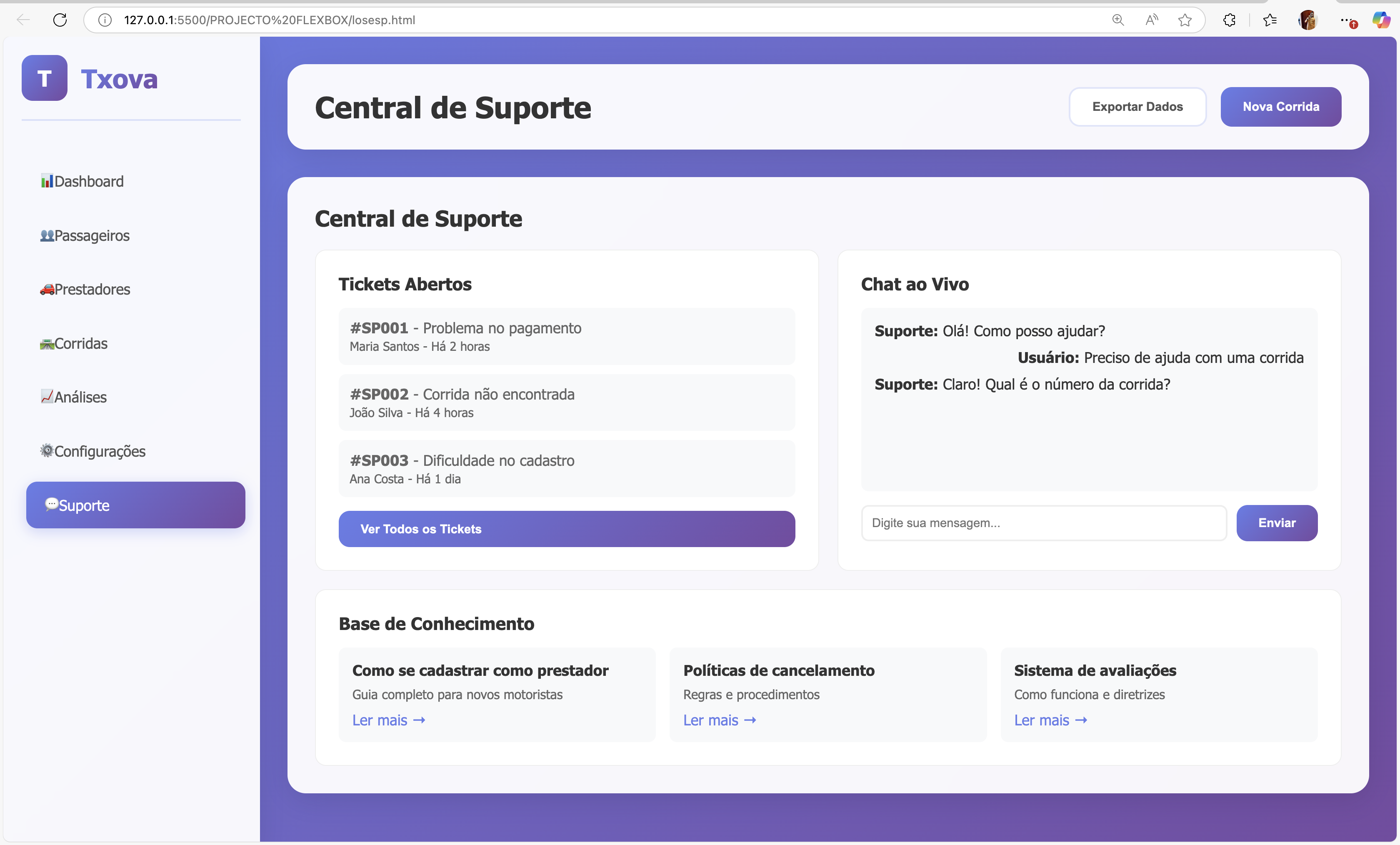 Interface 3 de Txova